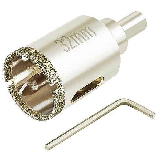 1 1/4 Inch Diamond Hole Saw + 3 1/2 Inch Hole Saw Diamond for Porcelain Tile, Stone, Ceramics Pot, Marble and Granite, Wet Use