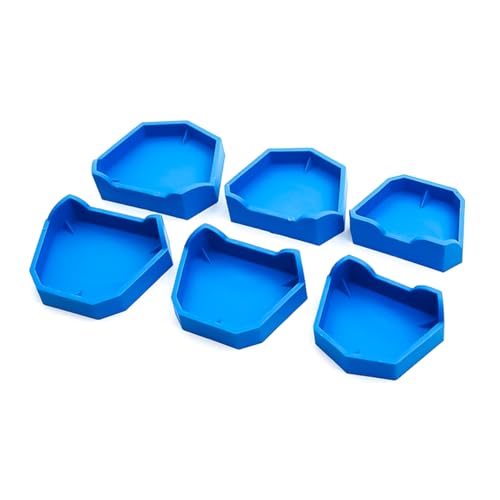 Dental Plaster Model Base, 6 Pieces Dental Impression Material Molding Tray, Silicone Lab Model Molding Tray for Dentist, Suitable for Various Trays