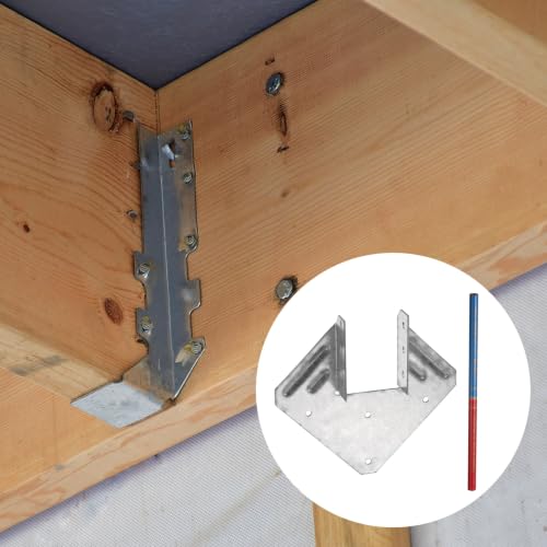 uxcell 10 Pcs Joist Hanger, 2"x6" Galvanized Steel Double Shear Face Mount Joist Hanger Brackets for Rafter, Wood Construction, Connector for Roof, Deck, Ceiling Joists, 1.65" Inner Width