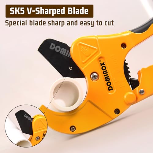 PVC Pipe Cutter, Cuts up to 2-1/2", Ratchet type 2-1/2"(2PCS)