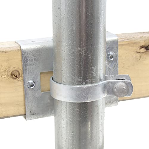 Chain Link Universal Wooden Fence to Post Adapter | Adapter Brackets | Wood Fence Steel Post Bracket (Pack of 4)