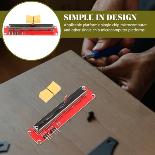 Vaguelly 10K Slide Potentiometer Module Linear Slider Potentiometer Board with Dual Analog Output 0-Vcc Signal Replacement for Microcontroller Circuits and Electronic Projects 3 Pack