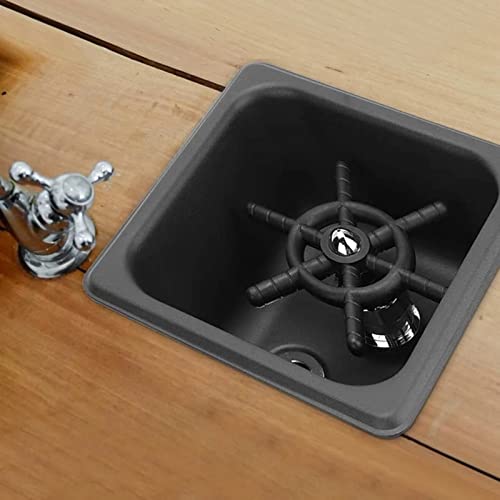 Glass Rinser Stainless Steel Automatic Cup Washer Cleaner for Bar Pub Restaurant Coffee Shop Hotel (Black) Black
