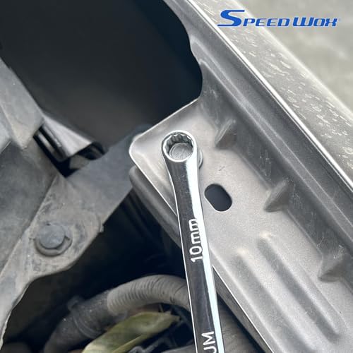 SPEEDWOX 5PCS Extra Long Double Box End Wrench Set Chrome Vanadium Steel Wrenches Mirror polished 8mm, 10mm, 12mm, 13mm, 14mm, 15mm, 16mm, 17mm, 18mm, 19mm, Organized in Rolling Pouch 5PCS Set (8*10, 12*14, 13*15, 16*18, 17*19)