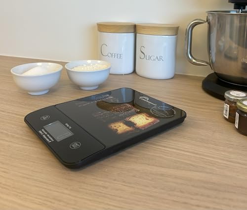 LITTLE BALANCE 8845 Happy Genius 10 Cannelés Kitchen Scales without Battery Rechargeable USB-C Repairable 10 kg Ribbed