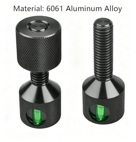 4 Pcs Two Hole Pins Detachable Pin Set with Built-in Level ,Aluminum Flange Alignment Pins, 1-1/8" & 1-5/8" Diameter, Fitting Tools for Pipe Welding (Black)