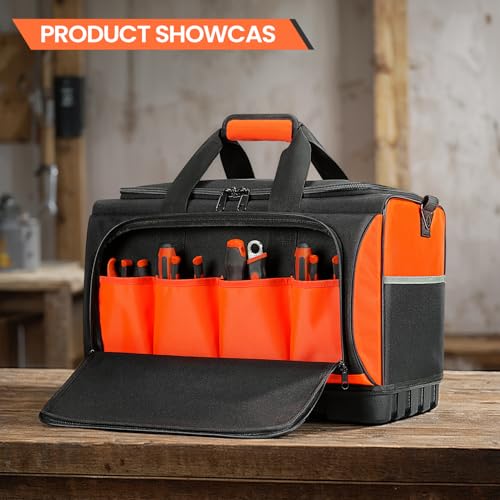 Wide Mouth Tool Bag With Small Tool Pouch