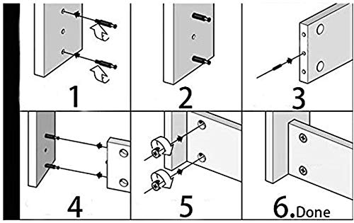 50 Sets Furniture Connecting Cam Lock Fittings with Dowel Cam Lock Connectors Furniture Fastener Screws Nut for Wardrobe and Cabinet (Pack of 2) One Size (Pack of 2)