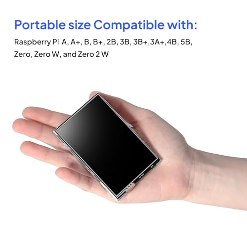 ELEGOO 3.5 Inch TFT Touch Display 480 x 320 SPI Compatible with Raspberry Pi | Pen for input, CD contains tutorial in German, compatible with Raspberry Pi 3/2/B+/A+