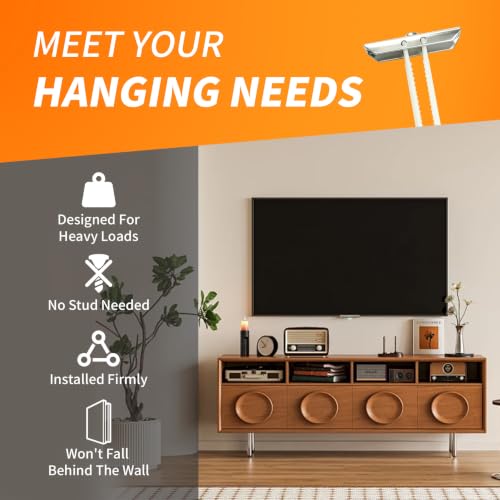 Heavy Duty Drywall Anchor Bolts Kit – 1/4"-20 with Included Bolts, Holds 270lbs Each in 1/2" Drywall, Ideal for TV Mounting & Shelves, Hollow Wall Anchors, 40 Packs