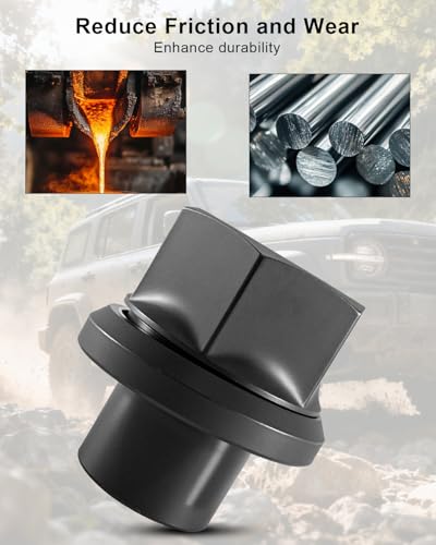 6Pcs Two-Piece 19mm Sleeve Flanged Wheel Nuts, M22x1.5 Hex 33mm with Hub Piloted Seat & 26mm Bolt Hole Size Torque 500-550LBS, for Heavy Duty Truck Semi Truck Fit Steel Dual Wheels