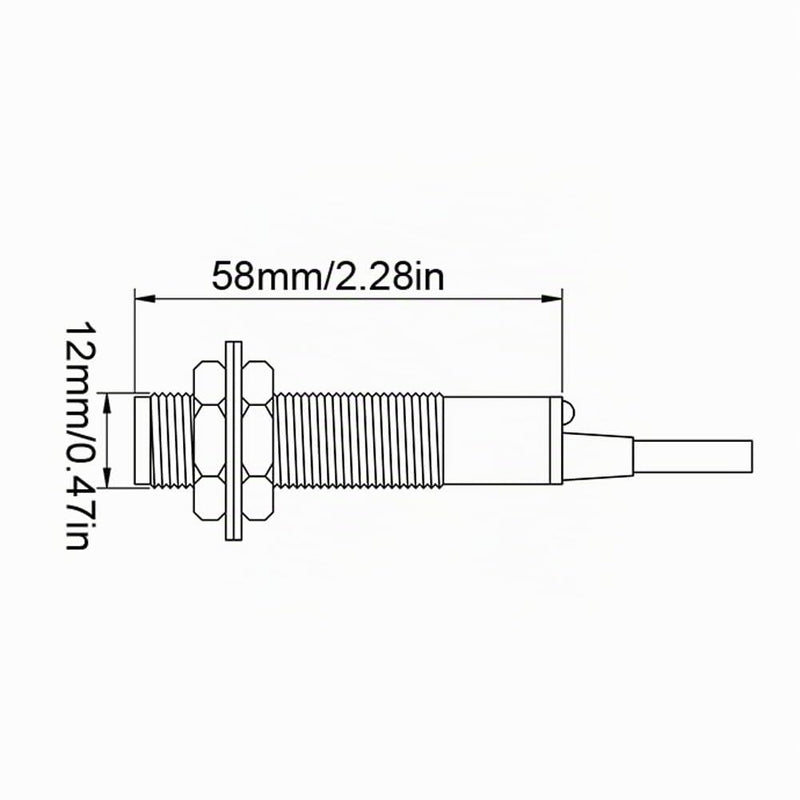 Irfora E3F-20C1 3mm Beam Photoelectric Sensor Trough Beam Infrared Sensors NPN Switch with LED Induction Indicator | External optical close switch sensor 3 mm beam diameter ABS light transmitting lens
