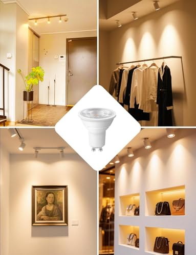 Lepro Energy Class A GU10 LED Warm White, 2 W, 360 LM, Not Dimmable | 2700K Warm White, 38° Beam Angle, Energy Saving GU 10 LED Bulbs for Living Room, Kitchen, Pack of 4