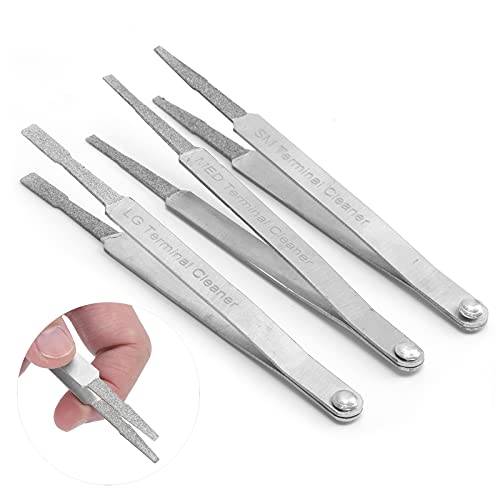 Yctze Terminal Cleaner Set 3PCS, Durable Electrical Connector Tweezer, Removal Tool for Small Electrical Repairs, Metal Silver