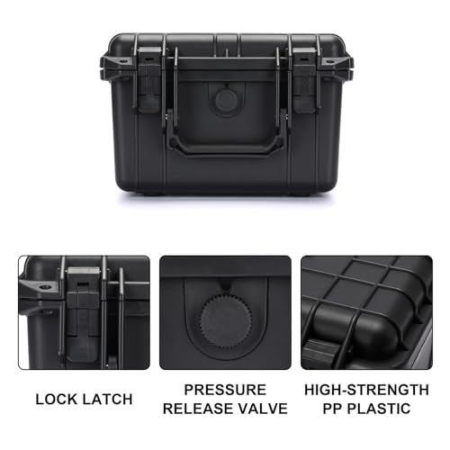 Mayouko Portable Tool Box with Shock- Proof Sponge, Water Proof Grade IP67, Waterproof Hard Case with Foam Insert, Handheld Gimbal Explosion-Proof Box, Waterproof Hard Case, 10.6 x 9.7 x 6.9 inch 10.4"Lx 9.4"Wx 6.9"H