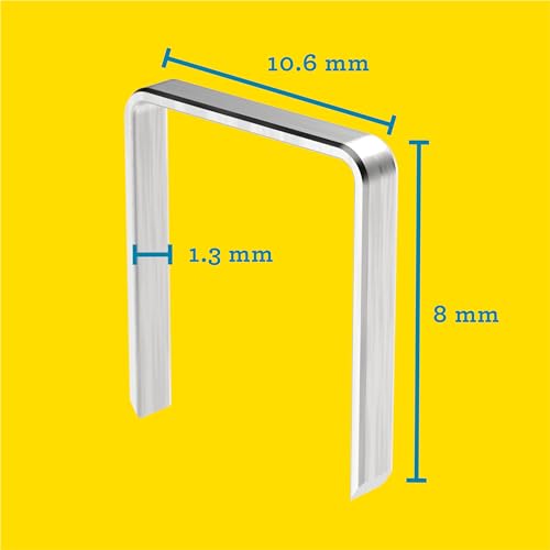 Rapid High-Performance Staples for Insulation, Thin Plastics, Cardboard and Carpets Flatwire No. 140, Leg Length 8mm, Staple Gun Staples, Galvanised Steel, 5000 Pieces, Boxed (11908111) 5000 Box
