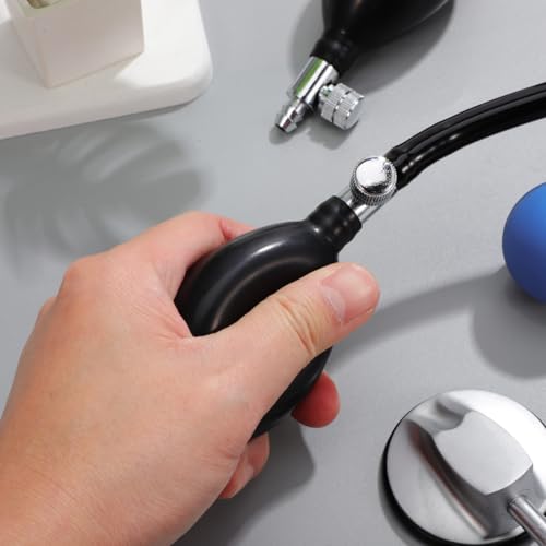 Bellows with valve, small pump ball for blood pressure measurement, high-quality manual inflation lamp for precise blood pressure controls and reliable use