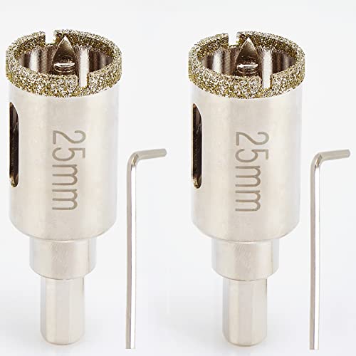 4 3/4 Inch Diamond Hole Saw + 1 inch Diamond Drill Bit for Glass, Porcelain Tile, Stone, Ceramics Pot, Marble and Granite, Wet Drill