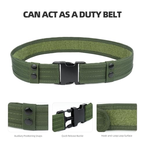 RUNCL Utility Belt, Simple Waist Pack or 10-in-1 Modular Tool Belt for Airsoft, Hiking, Camping and Outdoor Use Jungle Camo
