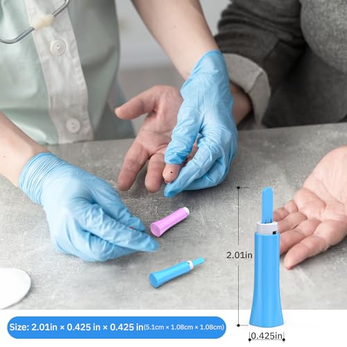 LINKFAR Safety Lancets 28G 1.8mm Sterile (Pack of 100) | Disposable glucose meter and diabetic tests, fixed puncture depth 28G 100Pcs