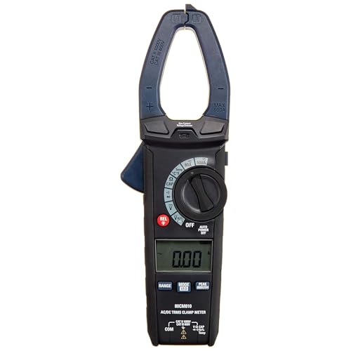 Amazon Basics Clamp Meter 600A AC/DC True RMS NCV Flashlight 6000 Counts Black