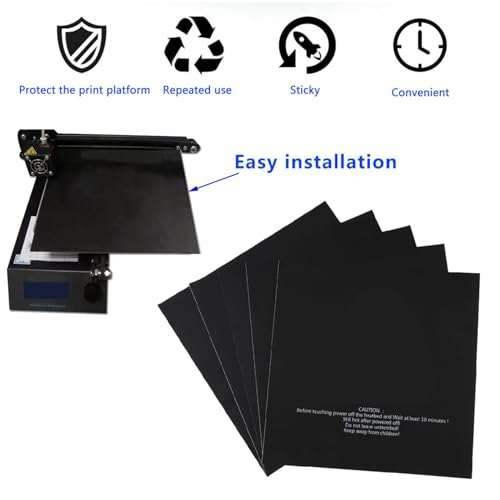 5Pcs 220X220Mm 3D Printer Adventurer 4 Build Plate, Adventurer 4 Build Plate Part Heated Bed Plate Printing Stickers