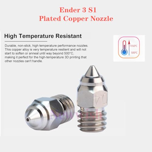 Sprite Extruder Pro Ender 3 S1 Hotend 24V 60W Upgrade Kit,Plated Copper Heater Block,Nozzle 0.4mm,Bi-Metal Heatbreak for Ender 3 S1,S1 Pro,S1 Plus,CR-10 Smart Pro 3D Printer Hotend,300℃ Ender 3 S1 Hotend Kit Plated Copper Kit