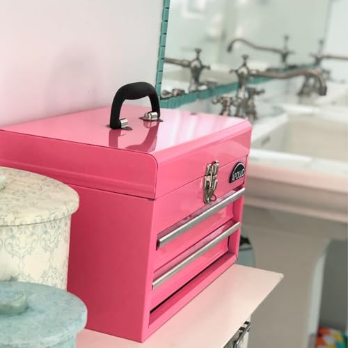 Apollo Tools 14 Inch Steel Tool Box, Pink DT5010P
