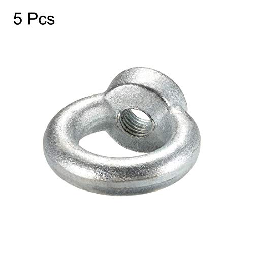 uxcell Lifting Eye Nut M16 Female Thread C15 Carbon Steel Round Shape for Rope Fitting Pack of 5