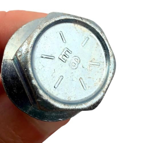 1/2"-13 x 2 Grade 8 Hex Serrated Flange Bolts (10-Pack) | SAE J429 High-Strength Coarse Thread Fasteners for OEM, MRO & Industrial Use 2.0" Clear Zinc Trivalent Plated Bolts Only 10