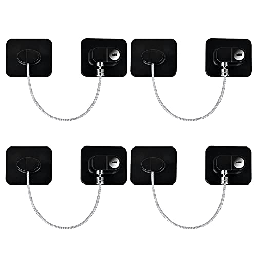 YEYA Anti-Tip No Drill Furniture Anchor with 3M Adhesive 10" Adjustable Straps