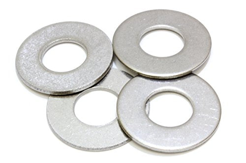 Bolt Dropper 1/2" Flat Finish Washer, 1-1/4" Outside Diameter (20 Pack)-3/8" Stainless Washer 7/8" OD (100pc), 18-8 (304) Stainless Steel