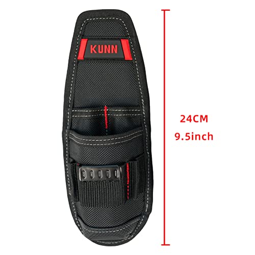 KUNN Construction Tool Holder Small Electrician's Tool Pouch for Tool Belt + Small Kneeling Pad 9"X6.5"X1" Mini Foam Kneeing Pad with 360°Hook Heavy-Duty NBR Foam