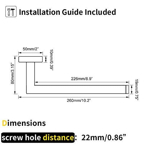 GERZWY SUS 304 Stainless Steel Hand Towel Holder Modern Bathroom Towel Ring Wall Mounted Brushed Finish IG1806-LS