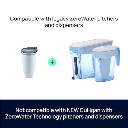 ZeroWater Official Replacement Water Filter Removes PFOA/PFOS 3-Pack