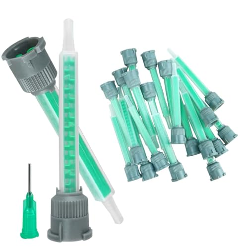 20 Pieces Blue Static Mixing Nozzles Mixer Tip and 21 Pieces Red Mixing Nozzles Tips 10:1 Ratio