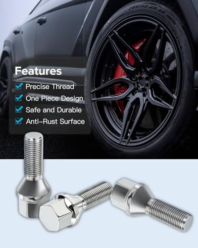 M12x1.25 Wheel Lug Bolts-20PCS For Chrysler 200 For Dodge Dart