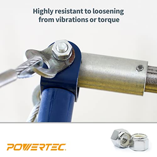 POWERTEC QLN1101-P4 1/4"-20 Nylon Insert Lock Nut Set | 18-8 304 Stainless Steel – 200 Pack