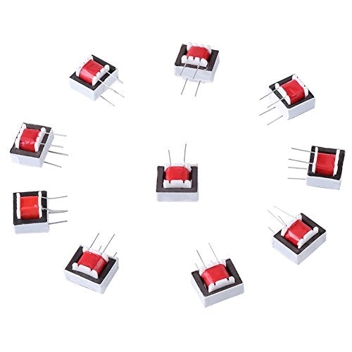 Asixx 10 Pcs/Pack 600 600 Ohm 1:1 EI14 Isolating Transformer Audio Transformers, Work Stable with High Efficiency Audio Transformers