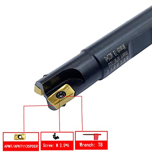 GBJ 90 Degrees Square Shoulder Indexable End Mill Face Milling Arbor End Milling Shell Cutter APMT1135 APMT1604 Miilling Insert