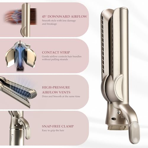Airflow Smooth Attachment for Shark FlexStyle, Nozzles Attachment for Smooth Hair Style with Less Damage and Breakage for Shark FlexStyle Champagne Stone