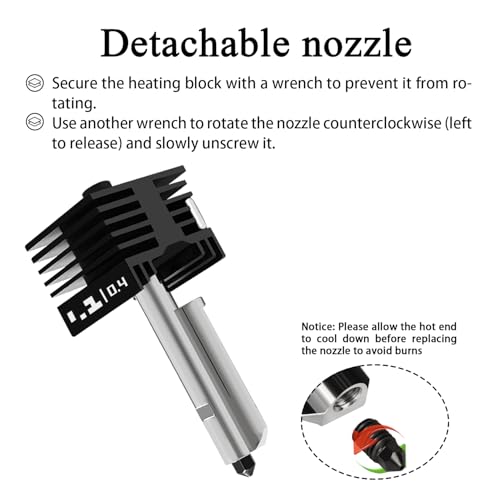 HzdaDeve 4 Pack 0.2MM 0.4MM Hotend for Bambu X2D/P2S/H2S/H2D/A1/A1 Mini Combo Nozzle Print Head Hot End Kit Extruder Removable Hardened Steel Nozzle Silicone Cover Heater Sink for Bambu Lab 3D Printer 4PK
