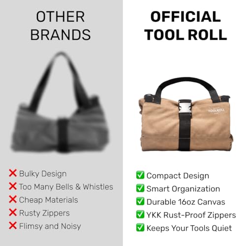 Official Legacy Tool Roll Bag, 5-Pocket, 20 x 12 in, ArmyGreen Legacy - Standard (20 x 12 in) Army Green