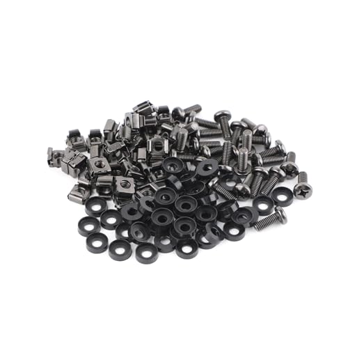 100 Pack M6 x 16mm Cage Nuts, Screws and Washers for Server Cabinet 100 PACK