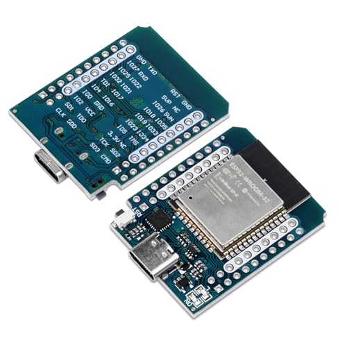 Pack of 5 Mini for ESP32 USB C for ESP32 Wroom NodeMCU WiFi Bluetooth Module Development Board CH9102F Chip Compatible Arduino IDE 5 PCS (USB C)