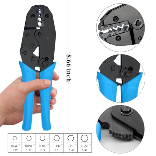 Gaobige Coaxial Cable Tool Kit - BNC Crimp tool for RG58, RG59, RG62, RG174, 20PCS BNC Male Crimp Connectors for RG58 and 10PCS Female to Female Connectors, Heat Shrink Tubing Cable Tester, Stripper
