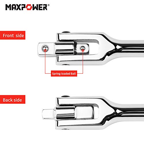 MAXPOWER 1/2-Inch and 3/8-Inch Drive Dual-drive 24-Inch Breaker Bar 24 inch Dual Drive 3/8"+1/2"