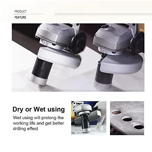 SHDIATOOL Dry Diamond Polishing Pads 4 Inch Set and Core Drill Bits 1-3/8 Inch