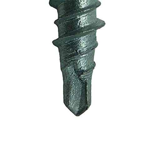 10 x 1 Brite White Galvanized Mini Driller Metal to Wood Siding Screws - Hex Washer Head - Self-Starting/Tapping - - EPDM Washer. 1 x 250 Count Bag - 250 Screws 1"