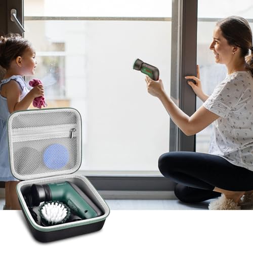 Storage Box Bag for Bosch Home and Garden Battery Cleaning Brush Universal Brush Carry Bag for Battery, USB Cable, Cleaning Attachments Included (Storage Box Only), Black